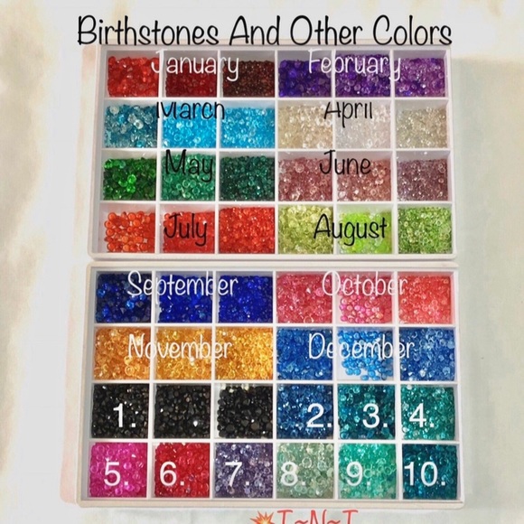 LC-#6 (4X)  Birthstone floating locket charms - Picture 9 of 14